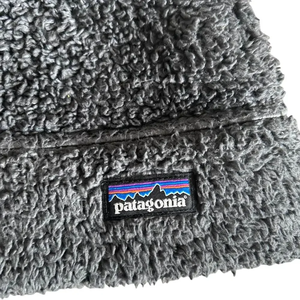 Grey patagonia fleece beanie with ears baby kids toddler